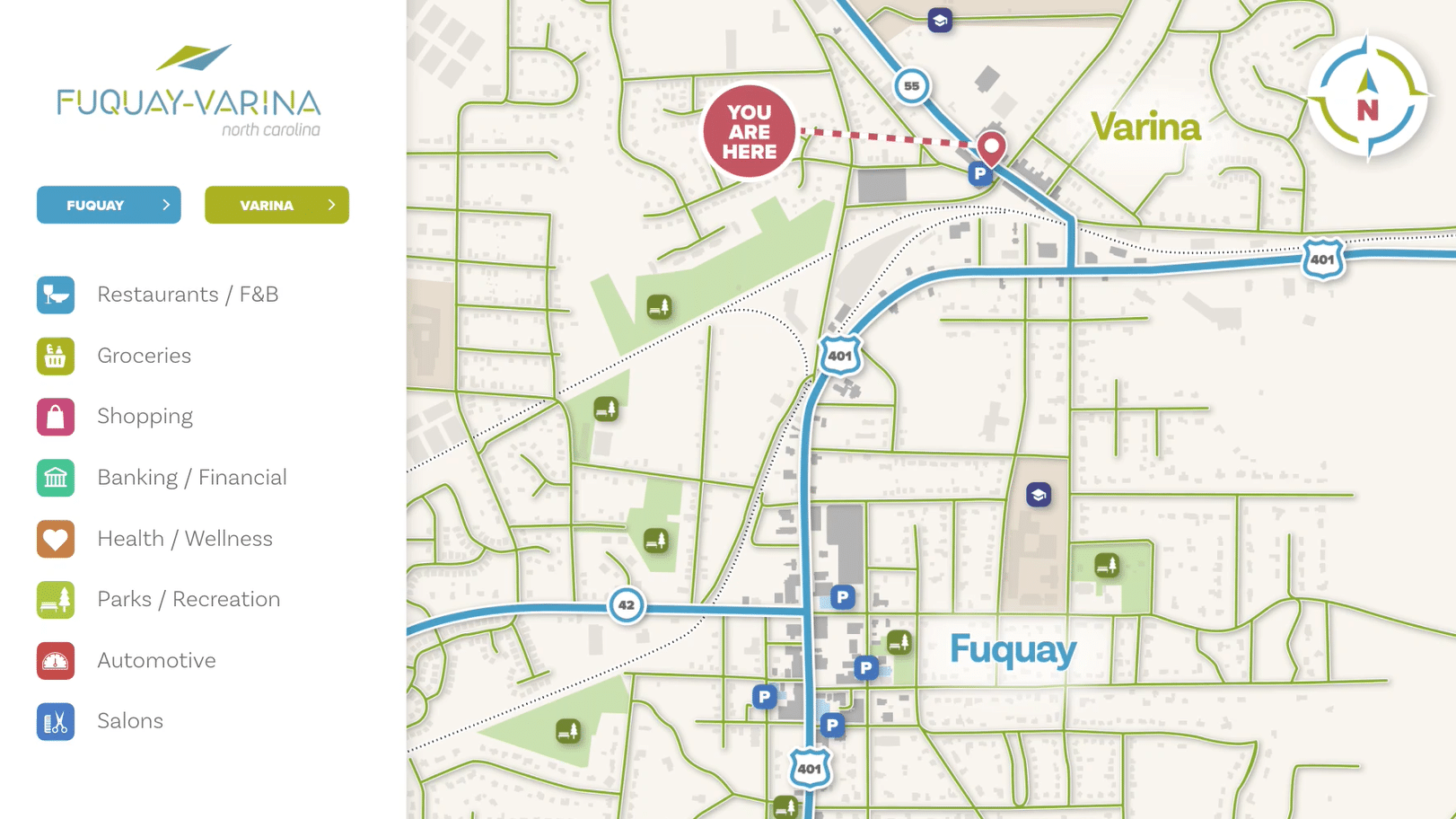 Fuquay-Varina Wayfinding - Home Gale Hotel Google Nest