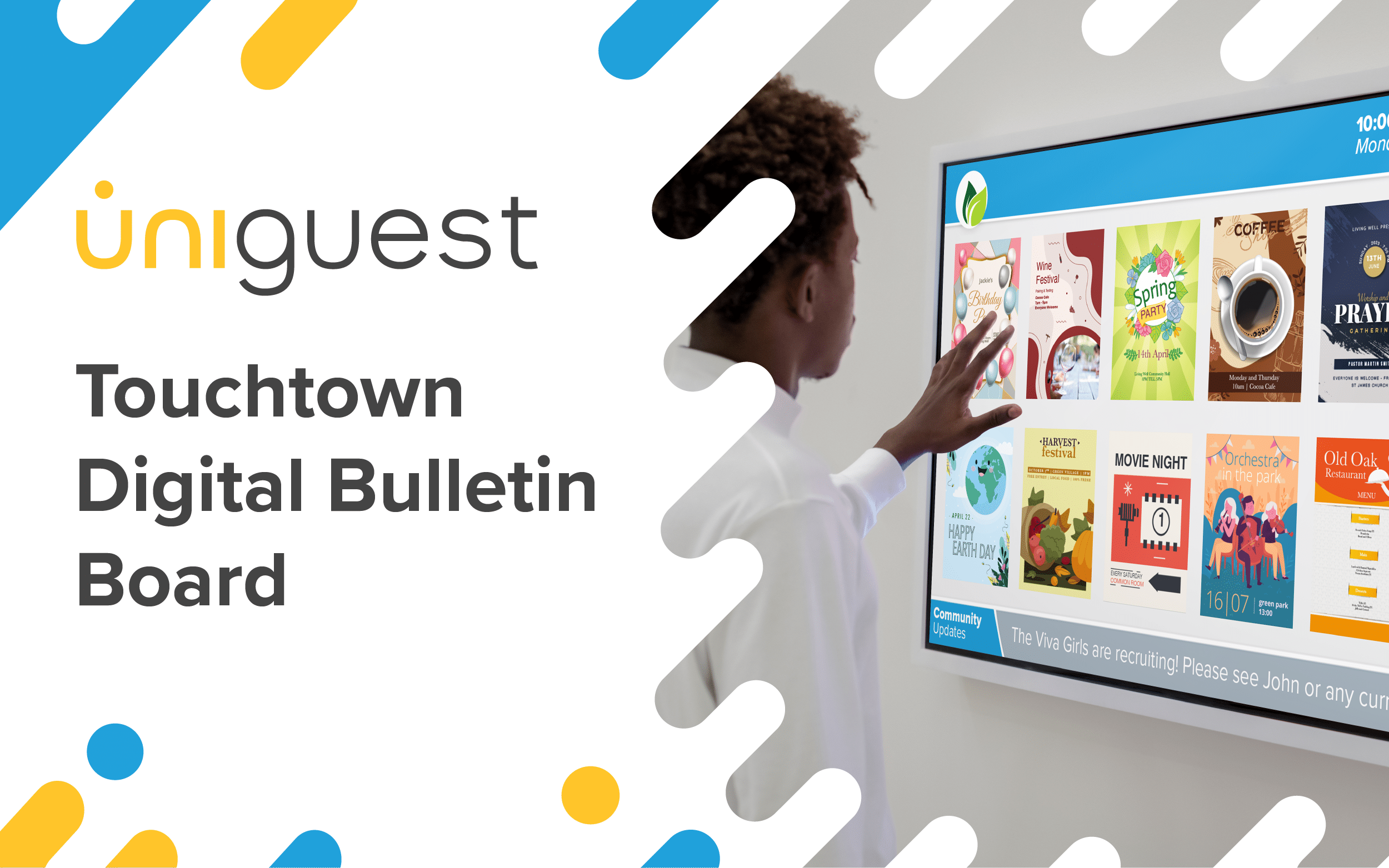 Uniguest Releases Touchtown Digital Bulletin Board To Deliver
