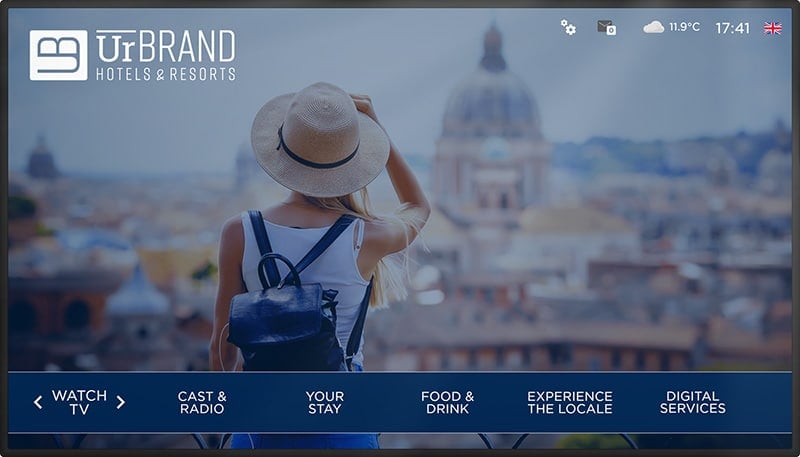 UrBrand Hotel TV Blue Hotel Hub Interactive TV