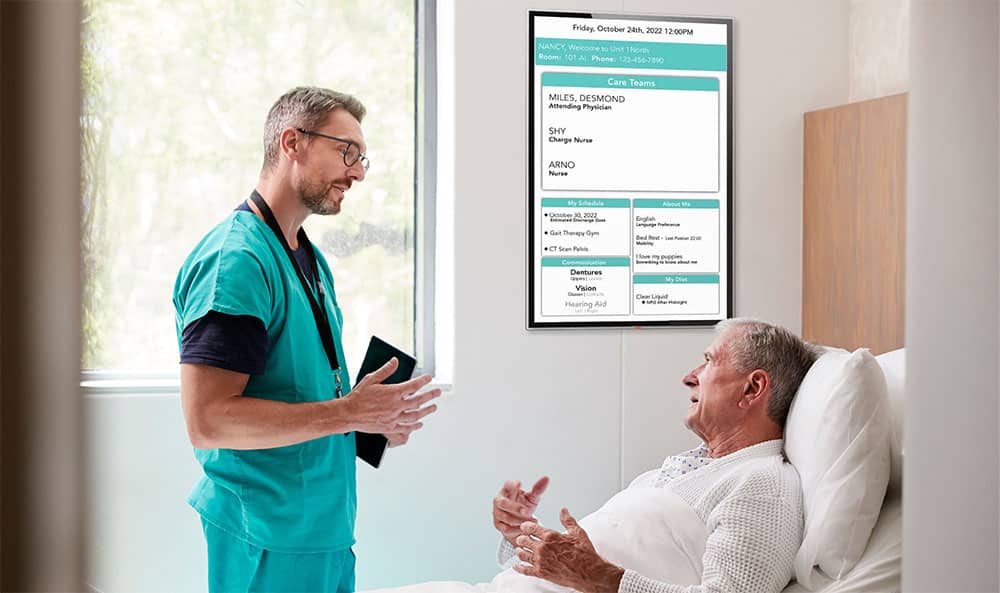 Tableau blanc numérique du patient Insitu Tableau blanc numérique pour les patients