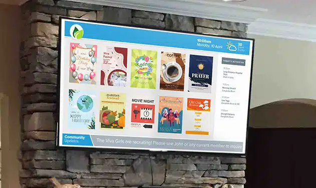 Цифрові дошки оголошень Uniguest Community Hub для людей похилого віку