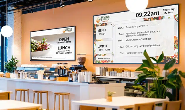 Цифрові дошки меню Uniguest Community Hub для людей похилого віку