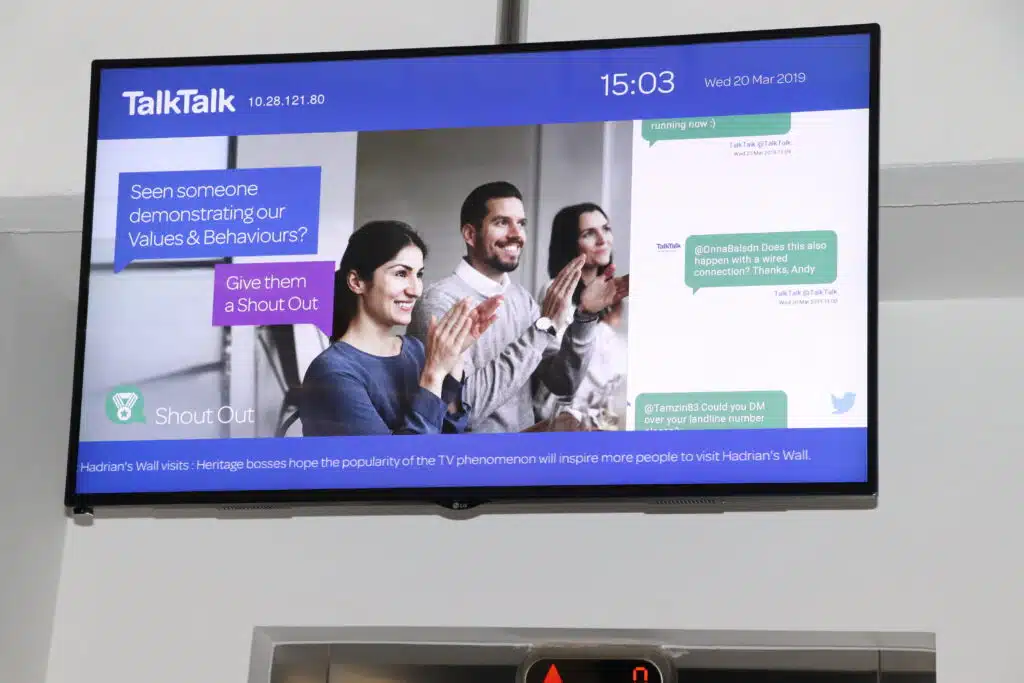 Digital Signage at TalkTalk Manchester