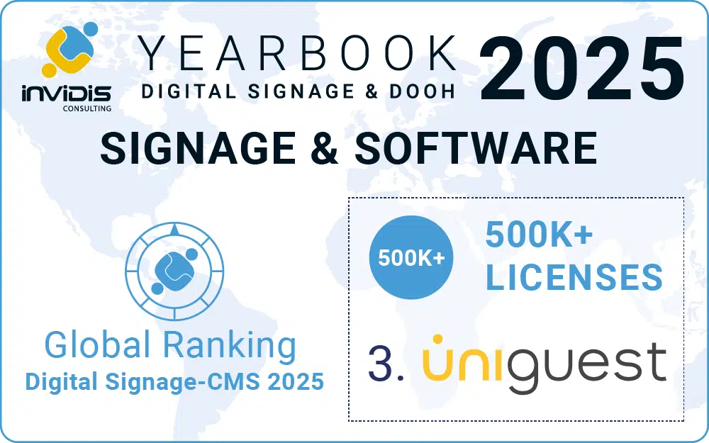 Invidis Yearbook 2024. Uniguest 3rd Biggest Digital Signage Company