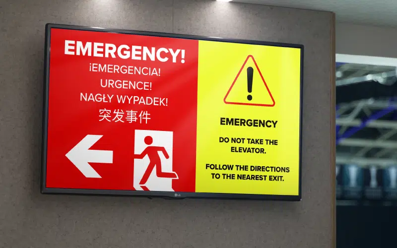 Emergency Exit Screen - Martyns Law