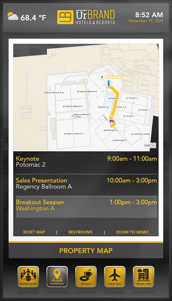 Hotel Hub Wayfinding Property Map Portrait Hotel Hub Wayfinding Property Map Portrait