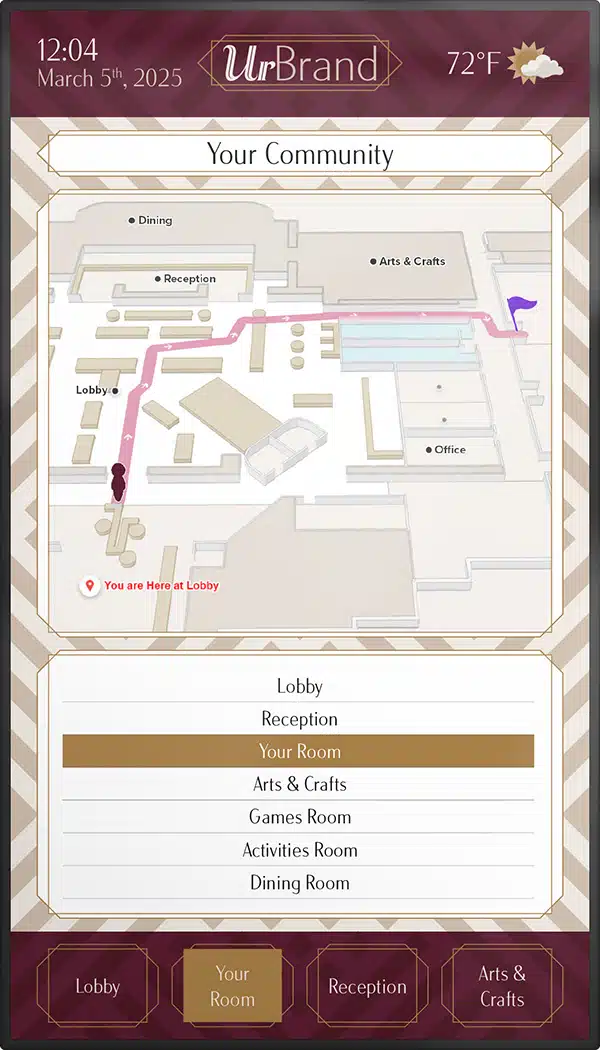 Community Hub Senior Living Wayfinding