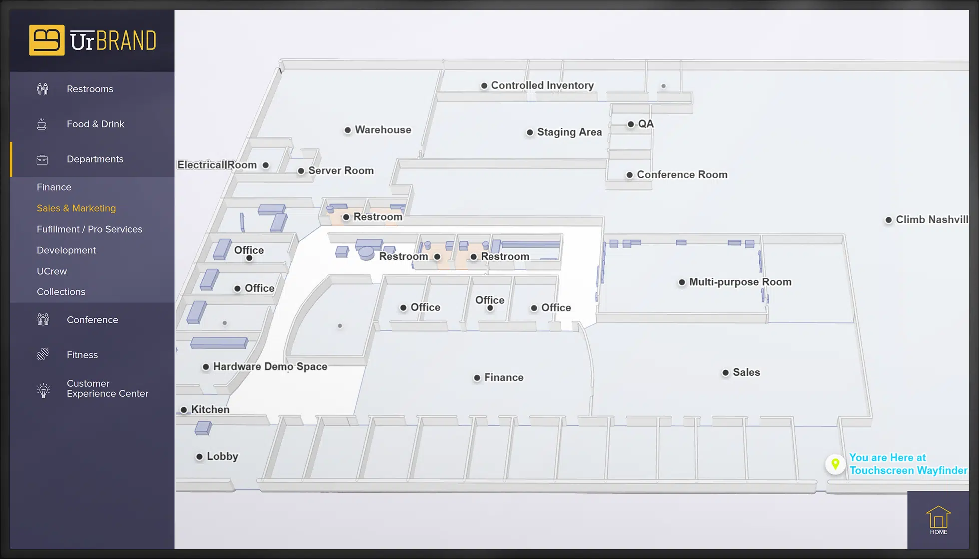 Hub Wayfinding Mockup Screen Digital Wayfinding