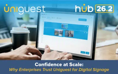 Впевненість у масштабі: Чому підприємства довіряють Uniguest цифрові вивіски 