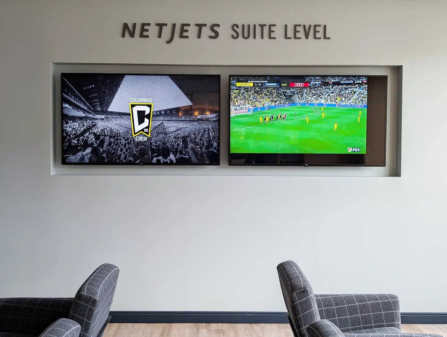 Columbus Crew 6 (3) NetJets Suite Digital Signage and IPTV
